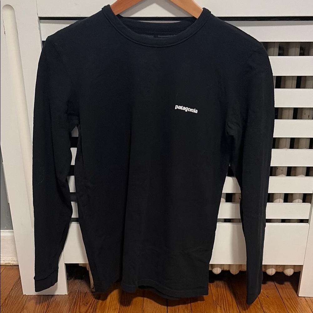 Patagonia Men's Long-Sleeve Logo Tee - Black